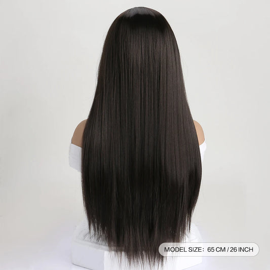 The Enchantress 26-Inch Sleek Straight Wig with Framing Bangs