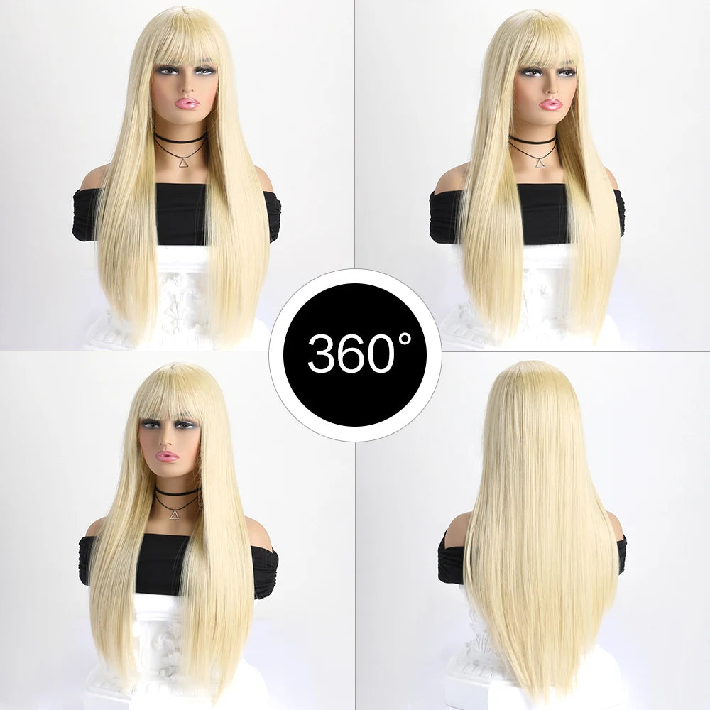 The Enchantress 26-Inch Sleek Straight Wig with Framing Bangs