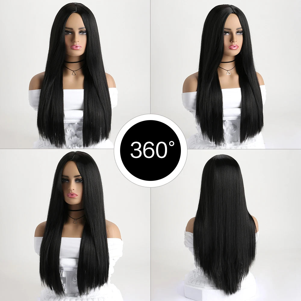 The Enchantress 26-Inch Sleek Straight Wig with Framing Bangs
