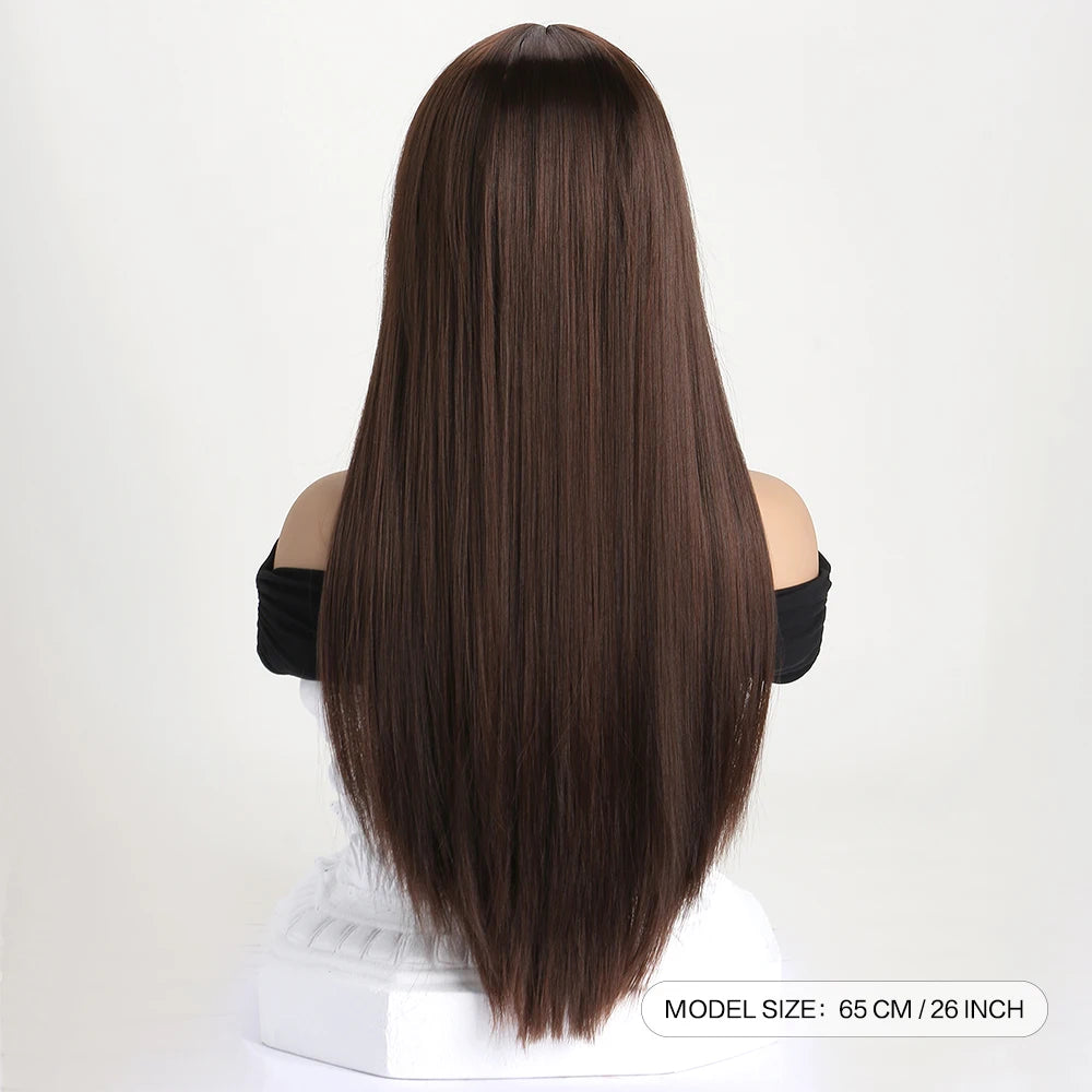 The Enchantress 26-Inch Sleek Straight Wig with Framing Bangs