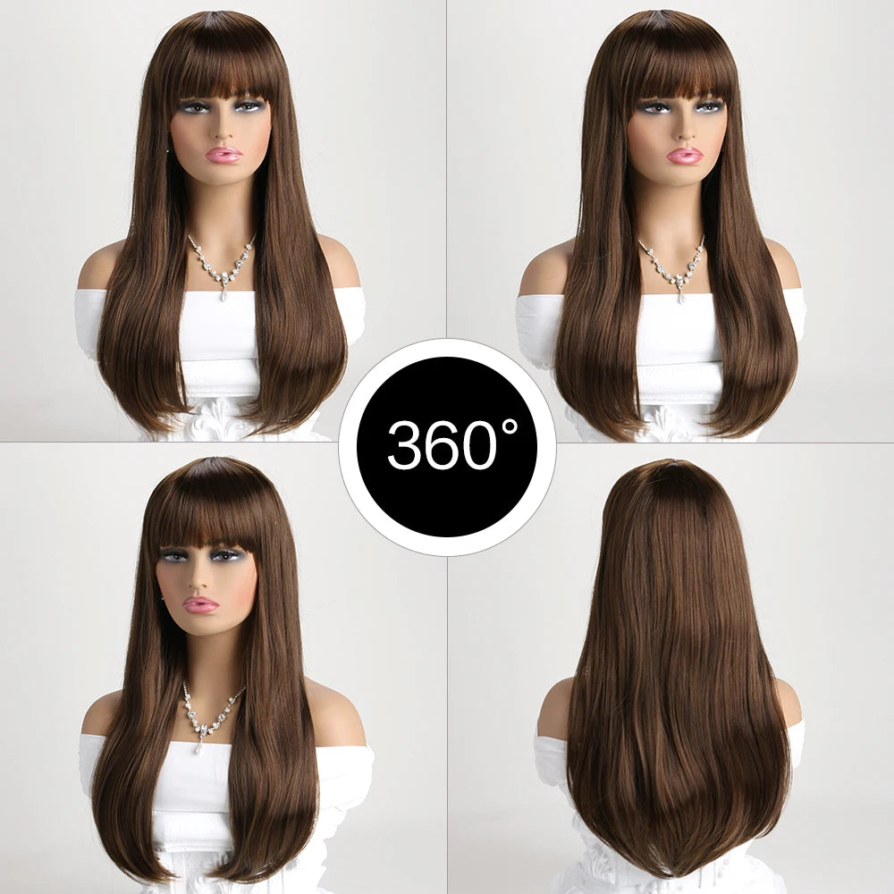 The Enchantress 26-Inch Sleek Straight Wig with Framing Bangs