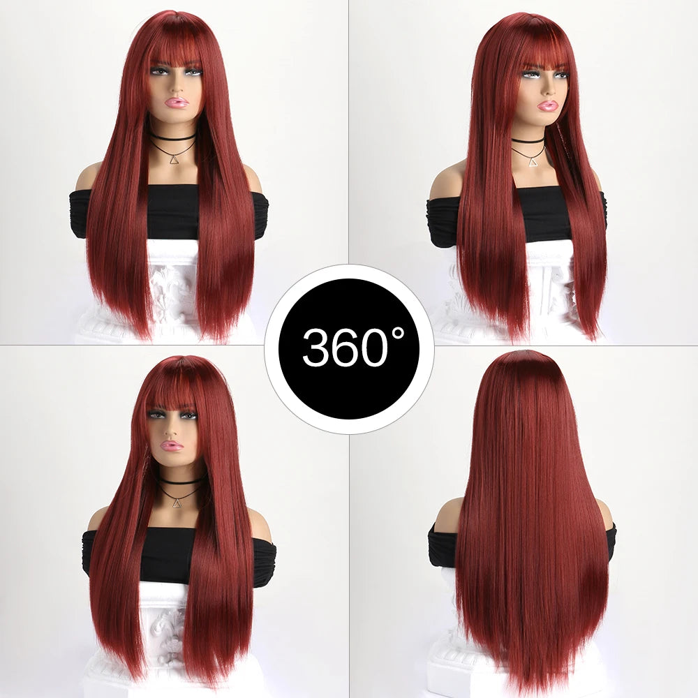 The Enchantress 26-Inch Sleek Straight Wig with Framing Bangs