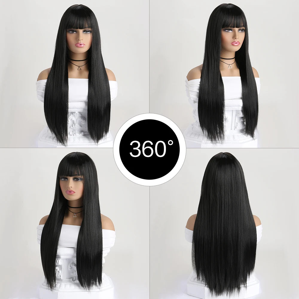 The Enchantress 26-Inch Sleek Straight Wig with Framing Bangs