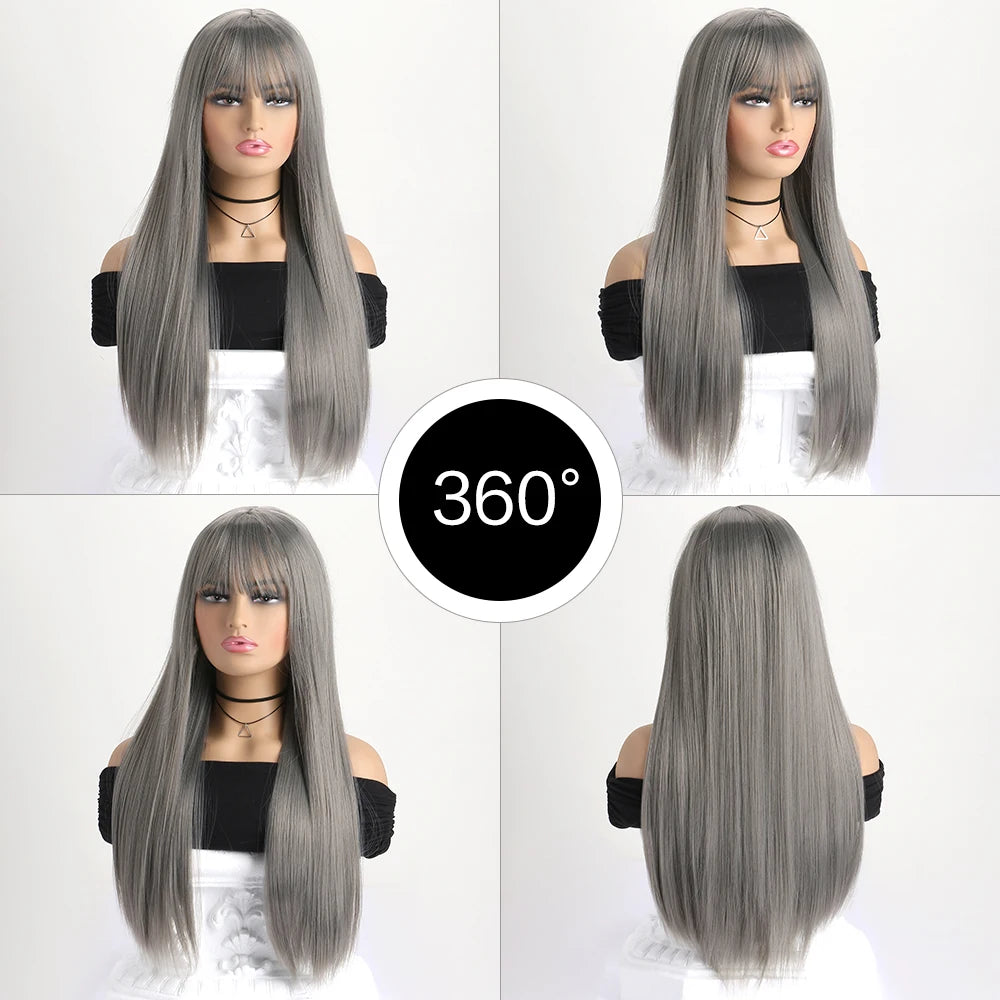 The Enchantress 26-Inch Sleek Straight Wig with Framing Bangs