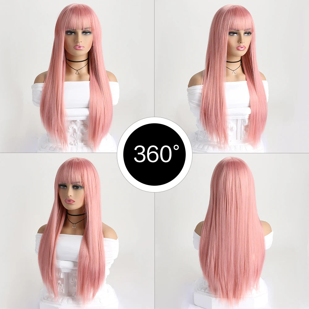 The Enchantress 26-Inch Sleek Straight Wig with Framing Bangs